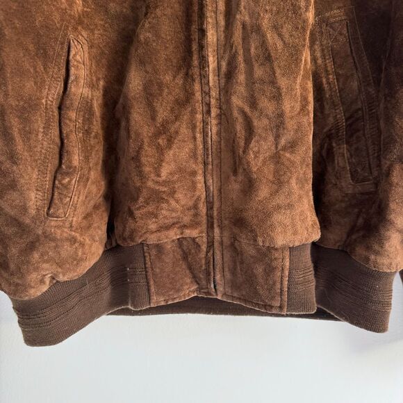 Vintage Roundtree & Yorke Soft Suede Leather Bomber Jacket Men's‎ Size Large - Picture 2 of 10